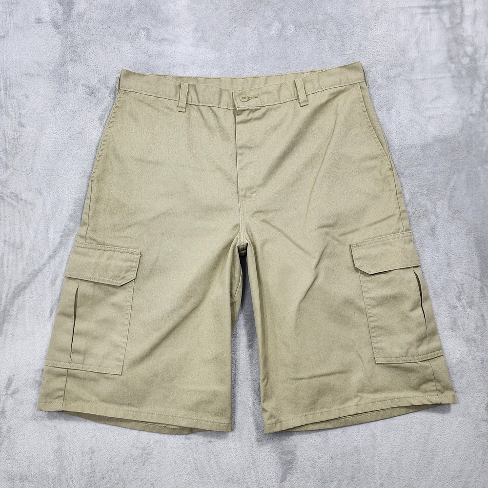 Vintage Dickies Shorts Mens 36 Beige Cargo Utility Skate Baggy‎ Workwear Casual